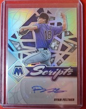 Ryan Feltner Auto 2022 Panini Mosaic Scripts Colorado Rockies RC