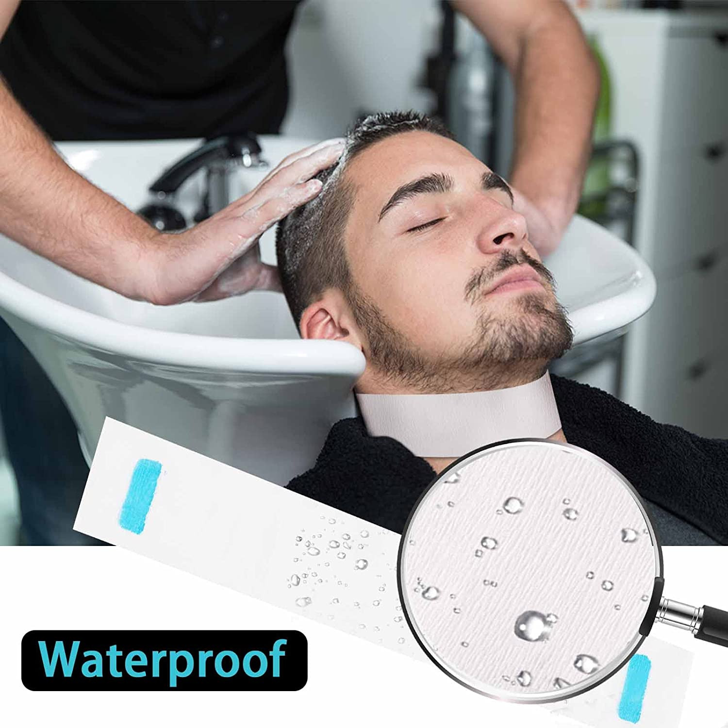 5 Rolls Disposable Neck Strips for Barber Shop,Professional Stretchy Paper Haird