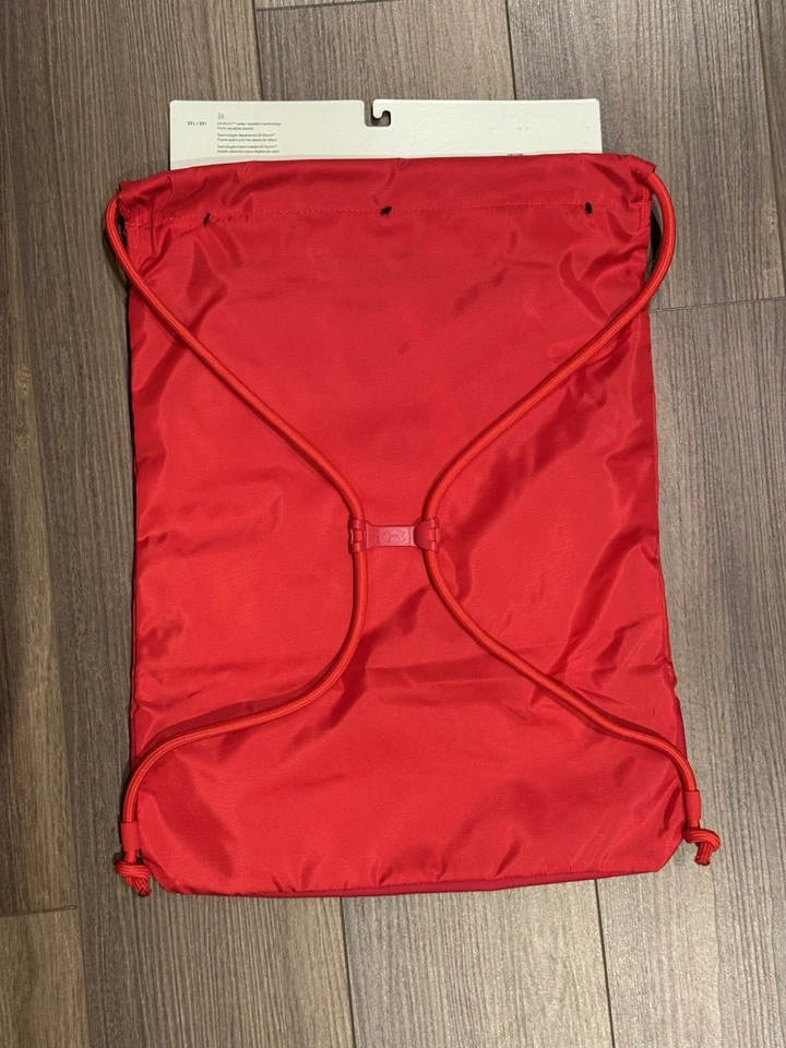 Under Armour Hustle Sack Bolso Mochila con Cordón Rojo Universitario Foto 3 de 4