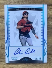 2022 Leaf Trinity Baseball Corbin Carroll Arizona Diamondbacks Base Auto /25
