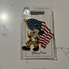 New Disney Parks Patriotic Mickey With American Flag Disney Trading Pin