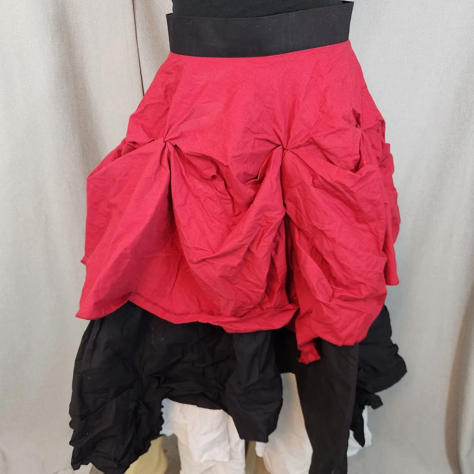 Von Lancelot Red Black Tiered Skirt Adult LARGE XLARGE Pirate Cosplay Costume - Image 2 of 4
