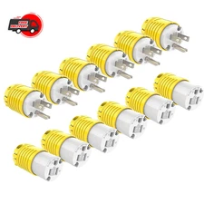 6 Pack Nema 5-15P Replacement Electrical Plugs 15A 125V For Extension Cords