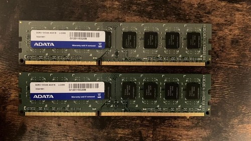 ADATA DDR3-1333 PC3-10700 4GBx2 Desktop RAM Speichermodule Gebraucht