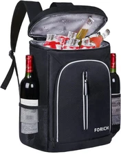 FORICH Soft Cooler Backpack Insulated Waterproof Bag Black 