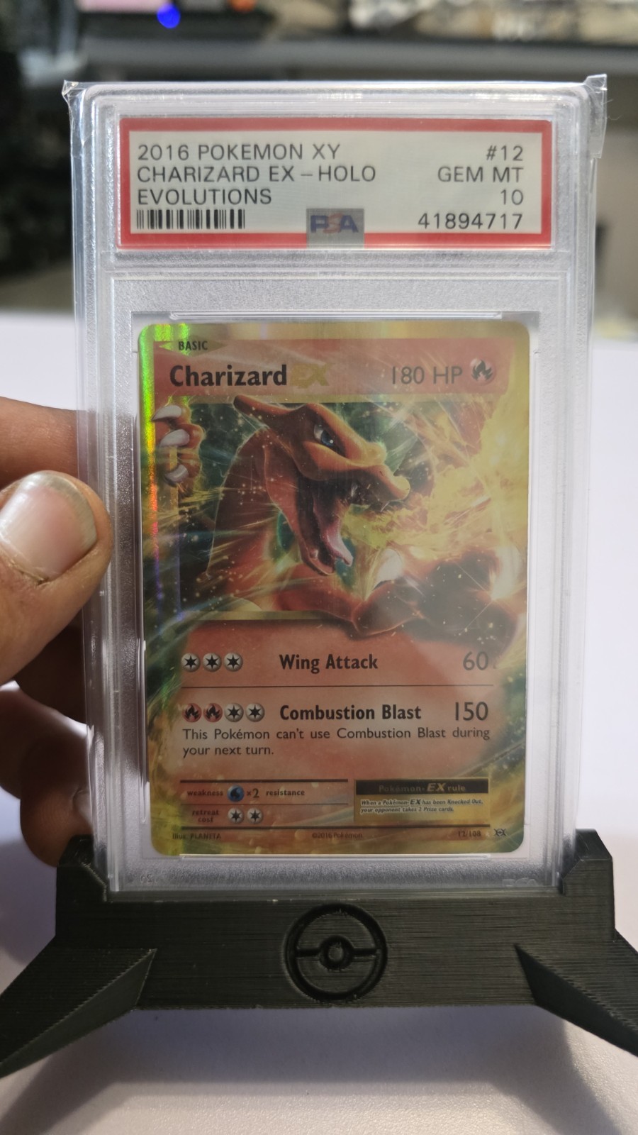 Pokemon Card - PSA 10 Charizard EX 12/108 - XY Evolutions - GEM MT - PSA10 view 3