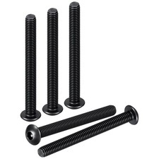 M4-0.7x45mm Button Head Socket Cap Screws 50Pack Carbon Steel Black