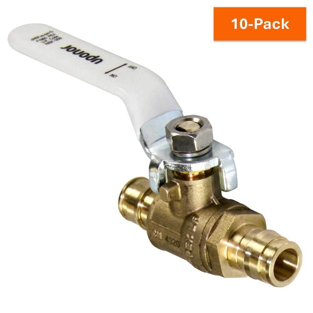 Uponor ProPEX 1/2 in. PEX-A Expansion Barb Lead-Free Brass Ball Valve (10-Pack)