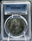 1889 Philadelphia Morgan Silver Dollar Lustrous PCGS MS64