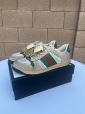 Gucci Screener Sneakers with Bee  Fly Embellishments - Size 8