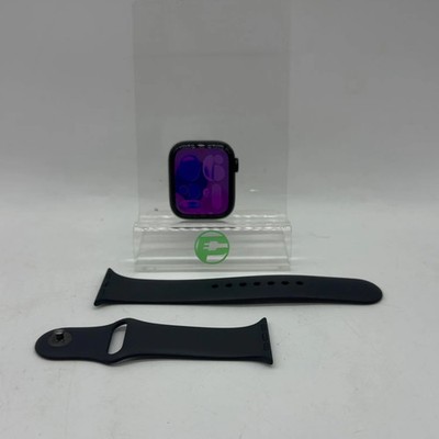 GPS Only Apple Watch Series 8 41MM Midnight Aluminum Black Sport Band A2770