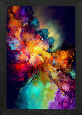 Abstract Color Splash 3 gerahmte Wandbilder Poster Leinwanddruck Bild
