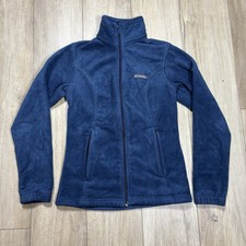 Columbia Jacket Womens XS Blue Full Zip Fleece Pockets Hiking Outdoor Warm