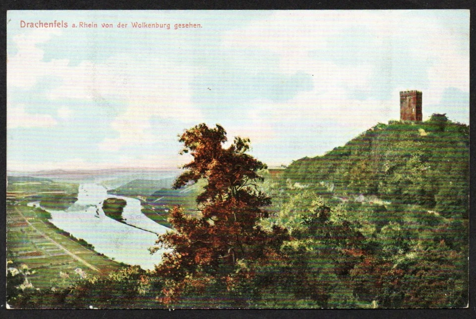 Drachenfels a. Rhein von der Wolkenburg gesehen - Bild 1 von 2