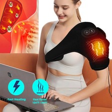 Heated Shoulder 3 In1 Massager Brace with Vibration Joint Pain Relief