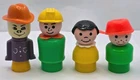 Fisher-Price Little People Vintage Plastic Figures Set of 4