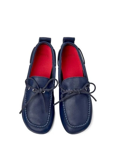 Camper Right Nina Ballerina Moc Blue Leather