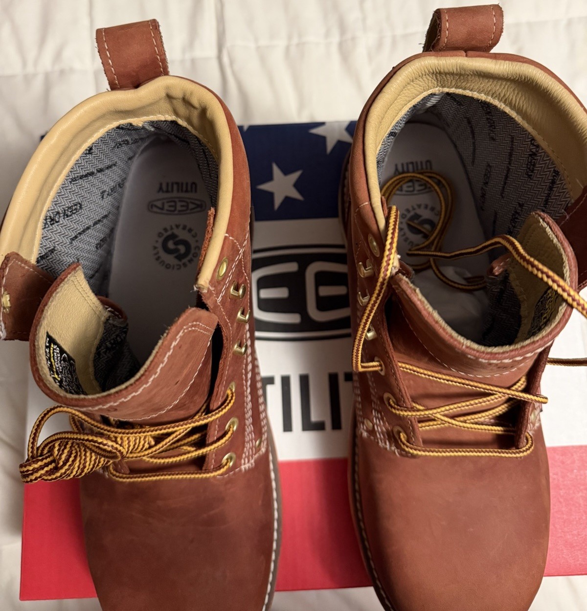 KEEN Utility Men's 12D Liberty 6 Waterproof Work Boots - Brown image 9