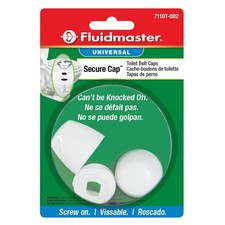 Fluidmaster 7110T 002 P10 Secure Toilet Bolt Caps White Easy Install Universa...