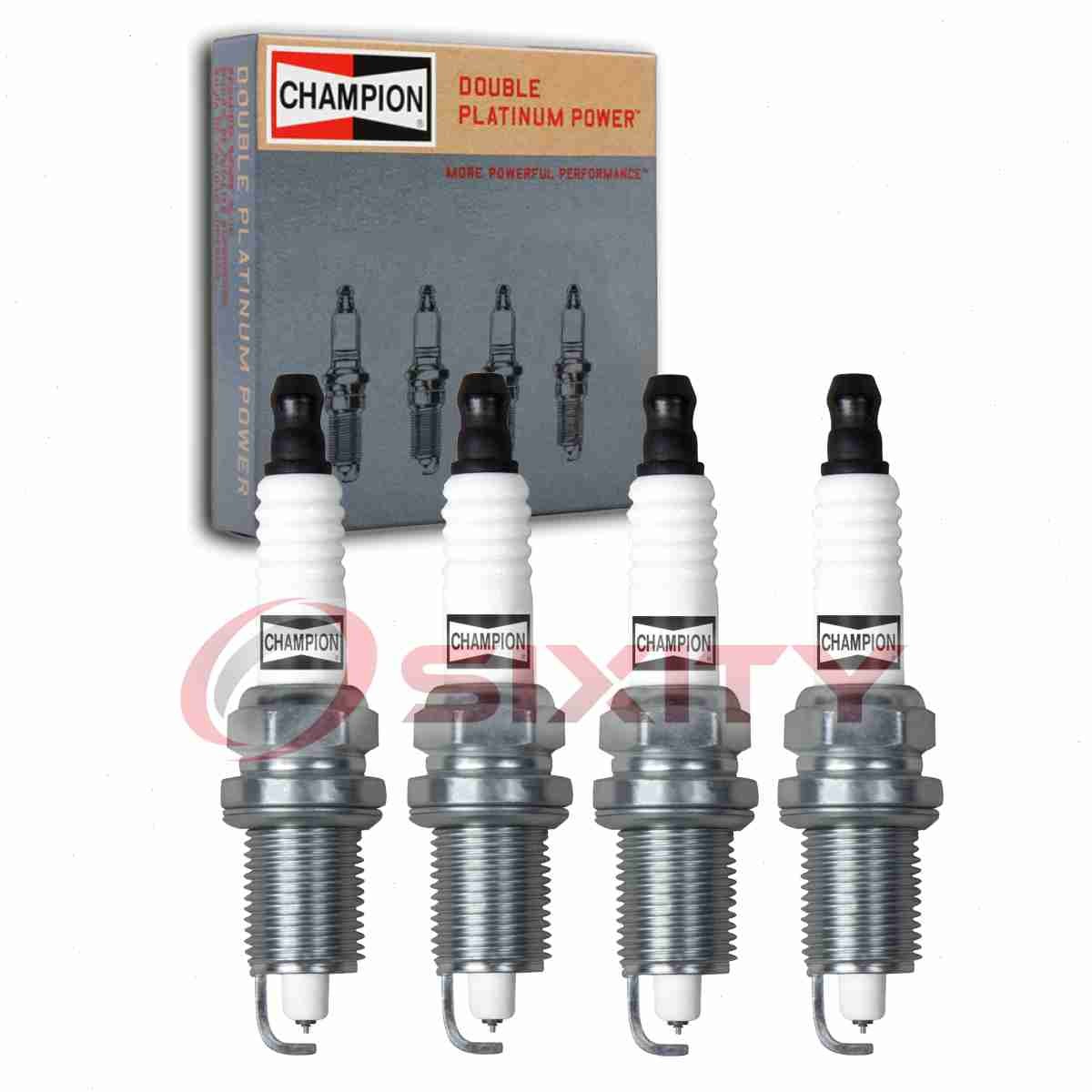 4 pc Champion Double Platinum Spark Plugs for 1998-2003 Volkswagen Beetle ou