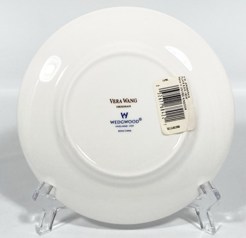 Wedgwood Vera Wang Grosgrain PLATINUM Bread Plate 6" (5 Available) England ~ NEW - Picture 6 of 10