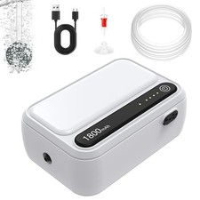 Aquarium Air Pump for 100 gal Fish Tank Powerful Hydroponic Aerator Pump 1800mAh