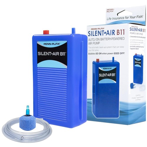 Silent-Air Aquarium Air Pump with Battery Backup