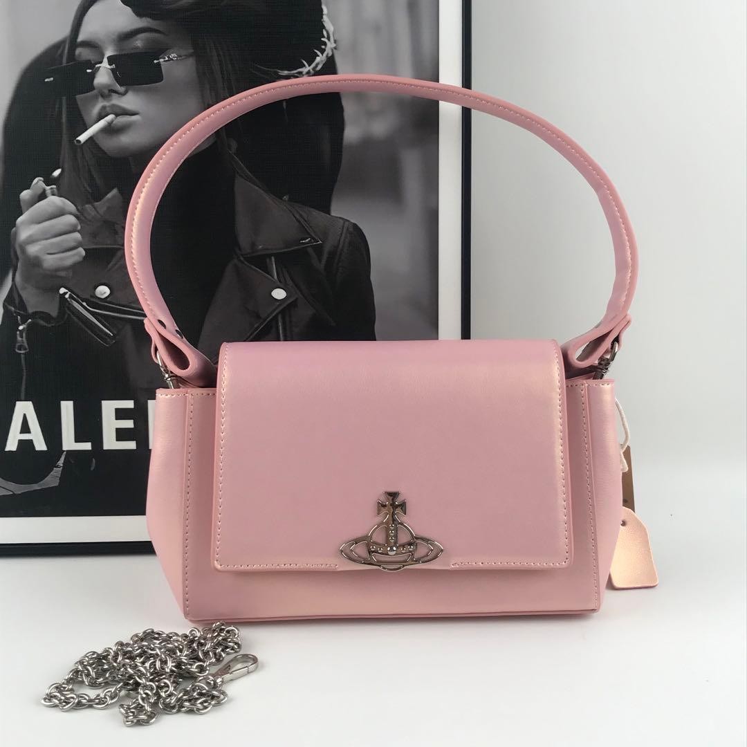 Borsa a mano Vivienne Westwood Hazel BETTY borsa a tracolla rosa outlet NUOVA