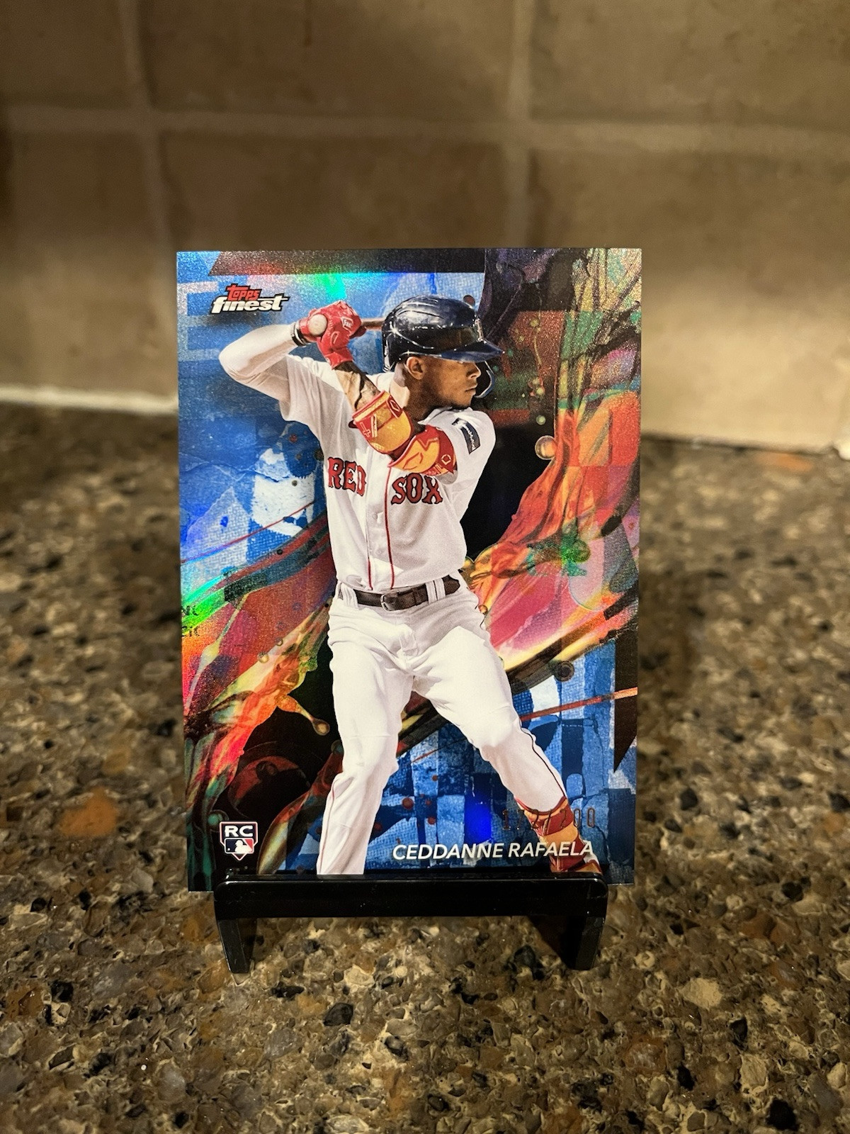 2024 Topps Finest Ceddanne Rafaela /200 RC Rookie Common Blue Refractor #18