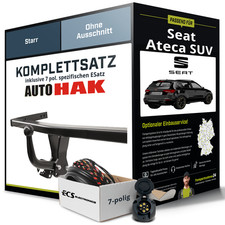Für SEAT Ateca SUV Typ KH7 , KHP Anhängerkupplung starr +eSatz 7pol 16- NEU PKW