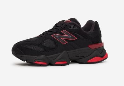 New Balance 9060 Black Red GS & Women's Sports Sneaker GC9060JR | eBay