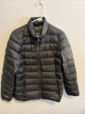 Eddie Bauer Womens Size LG Charcoal 650 Down Cirruslite Puffer Jacket Full Zip