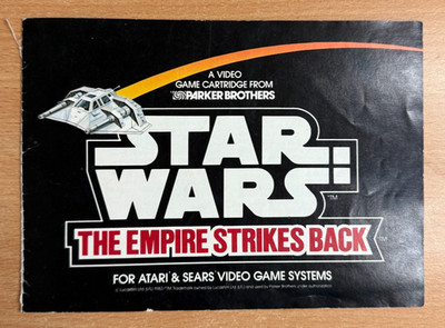 STAR WARS: THE EMPIRE STRIKES BACK - ATARI 2600 Instruction manual