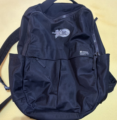 lululemon Bags of Fun Black Zip Backpack Men Outer Pockets Casual