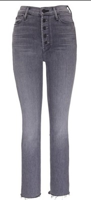 Mother Jeans The Pixie Dazzler Ankle Fray Size 26 Digging Up Dirt Button Fly 