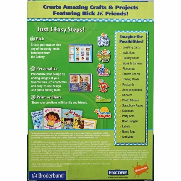 Broderbund Print Master Nick Jr. Edition. New - Image 2 of 2