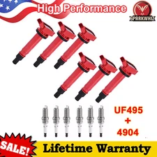 6 Pack For Toyota Tacoma 4Runner 4.0L UF495 Ignition Coil & Iridium Spark Plug