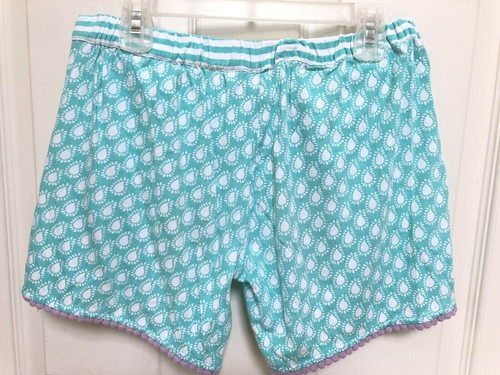 Garnet Hill Kids Teal Paisley White Lilac Girls' Shorts Size 14 - Picture 3 of 3