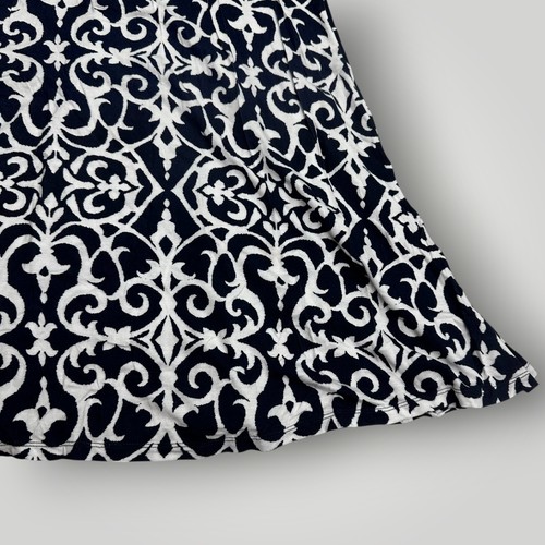 Maxi gonna donna Cato A-Line - taglia media - stampa blu navy e bianca - nuova con etichetta - Foto 4 di 9