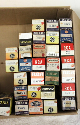 Mixed Lot of 80+ Vintage NOS & Used Audio Vacuum Tubes RCA