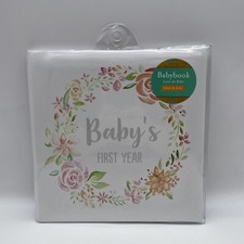 Floral Baby's First Year Memory Book, Baby Milestones Photo Album, Trendy