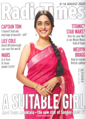 RADIO TIMES SUITABLE GIRL Tanya Maniktala Melvyn Bragg Aug 2020 BBC TV Magazine