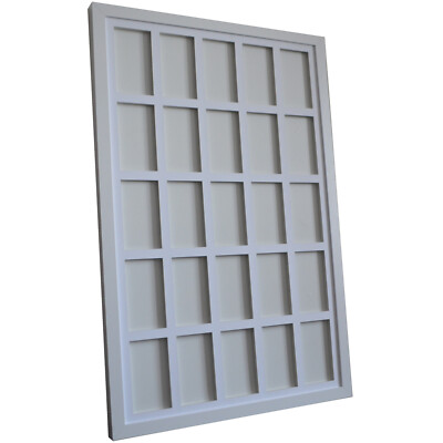 25 Card Trading Card Frame Display Kartenrahmen Rahmen für PSA Slabs White ##