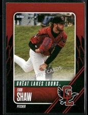 2025 Great Lakes Loons Evan Shaw RC Rookie Dodgers Minor League
