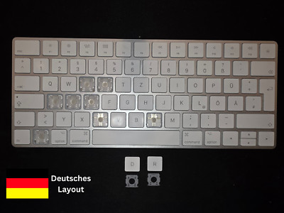 Apple A1644 Magic Keyboard Ersatztaste QWERTZ Weiß inkl. Mechanik Scharnier