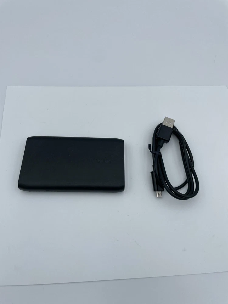 Power Bank Belkin BPB004 5000mAh 12W 2-port with 6" USB-C to USB-A cable Black