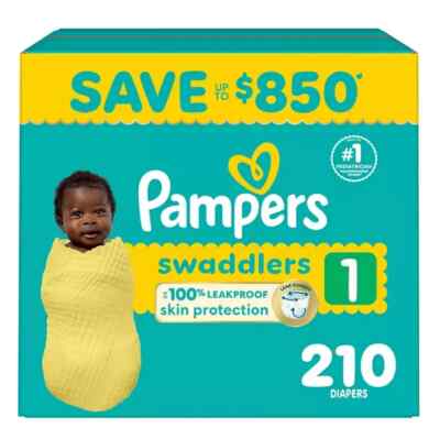 Pampers Swaddlers Diapers   Soft & Gentle Care, Size 1, 210 ct., 8-14 lbs.