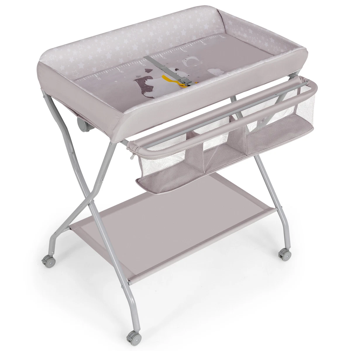 Baby Folding Diaper Changing Station Changing Table w Safety Belt