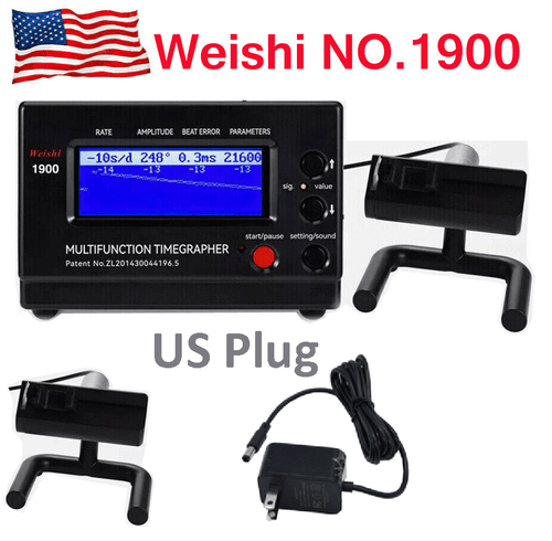 WeiShi No.1900 Timegrapher Watch Testing Tool Watch Tester for Repairers US Plug - Picture 1 of 17