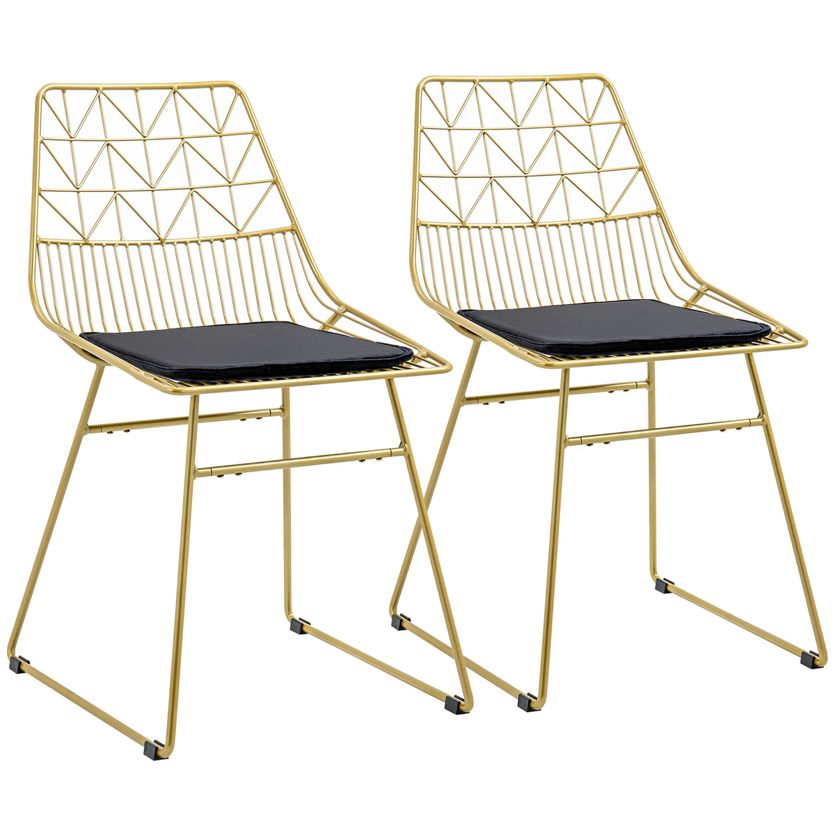 Gold metal sales dining chairs